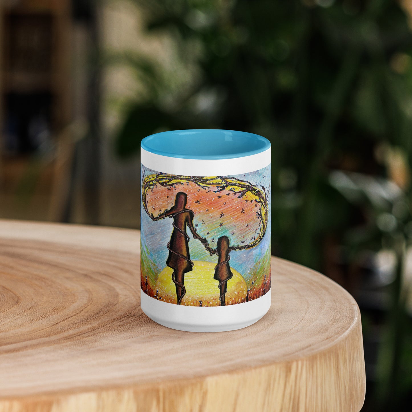 Mum & Me Mug | Choice of Black, Orange, Blue or Yellow Inside