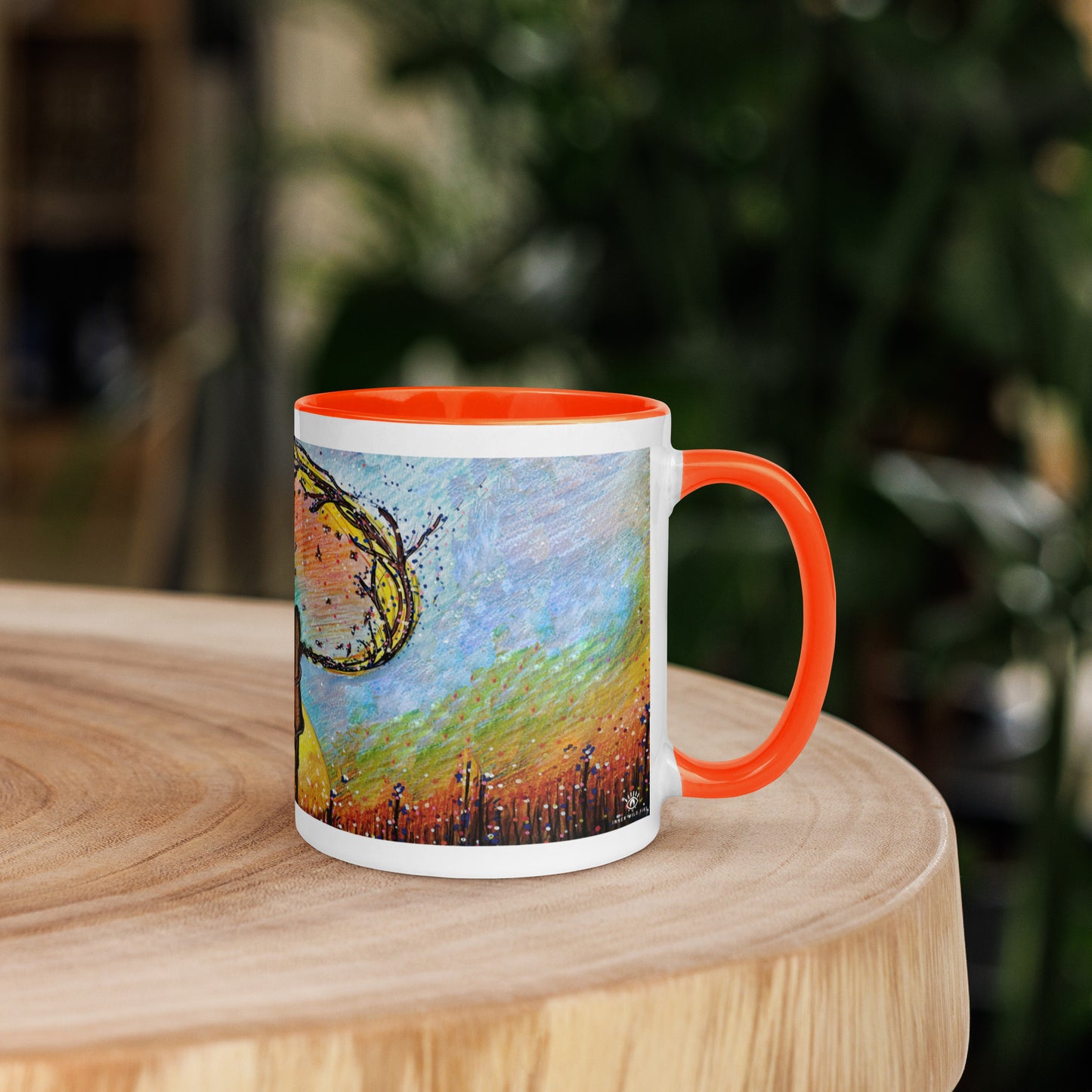 Mum & Me Mug | Choice of Black, Orange, Blue or Yellow Inside