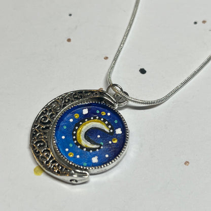 New Moon / Full Moon Reversible Necklace