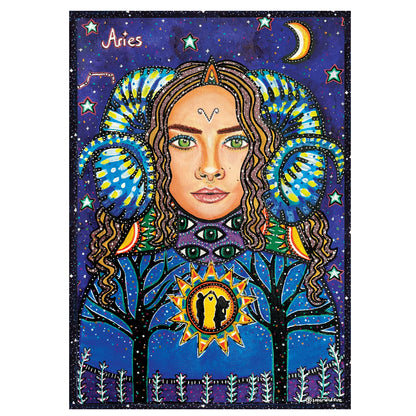 Queen Aries Star Sign Print | A6, A5, A4 & A3 Size