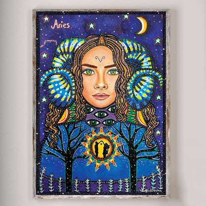 Queen Aries Star Sign Print | A6, A5, A4 & A3 Size