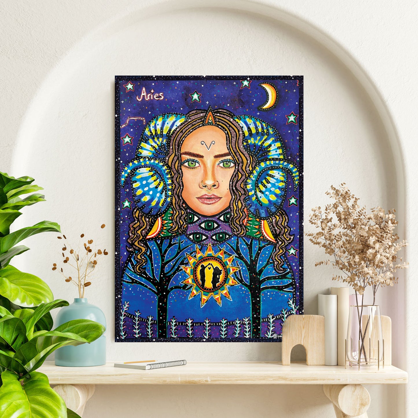 Queen Aries Star Sign Print | A6, A5, A4 & A3 Size