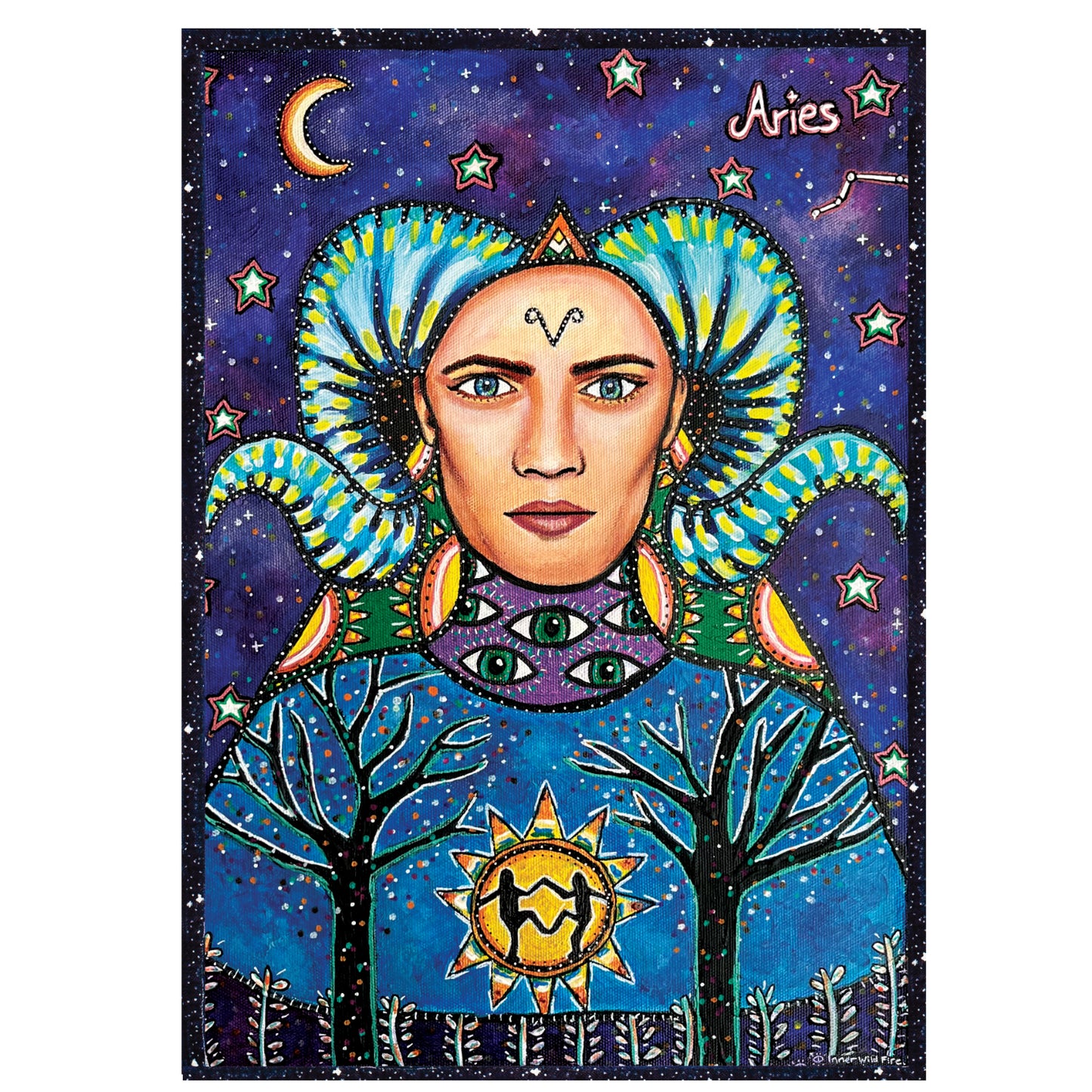 King Aries Star Sign Print | A6, A5, A4 & A3 Size