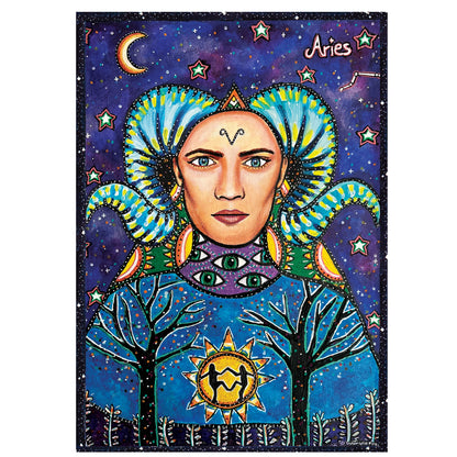 King Aries Star Sign Print | A6, A5, A4 & A3 Size
