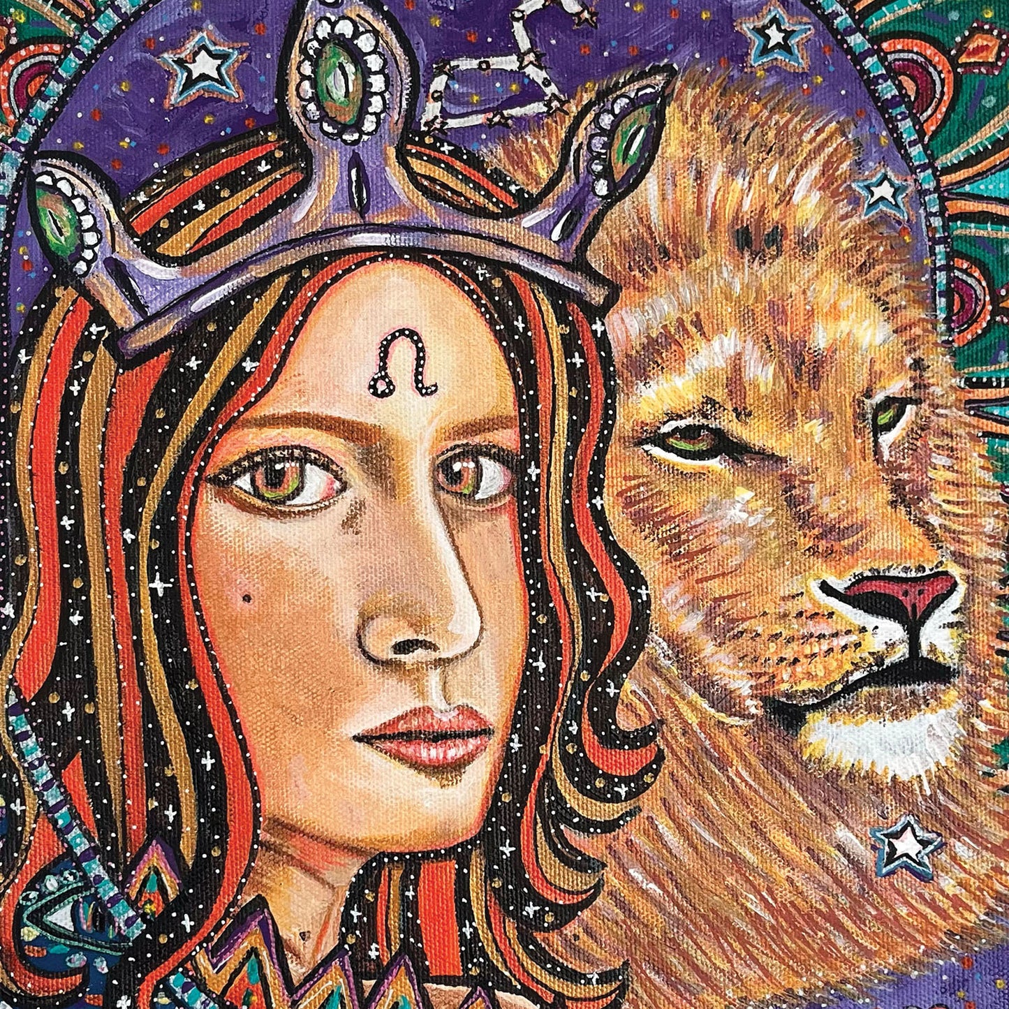 Queen Leo Star Sign Print | A6, A5, A4 & A3 Size