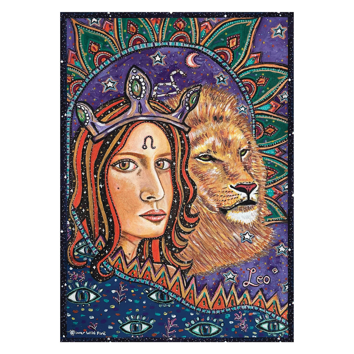Queen Leo Star Sign Print | A6, A5, A4 & A3 Size