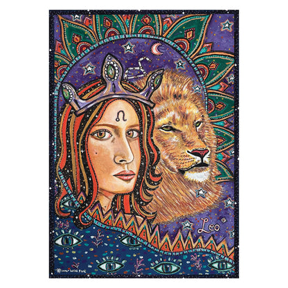 Queen Leo Star Sign Print | A6, A5, A4 & A3 Size