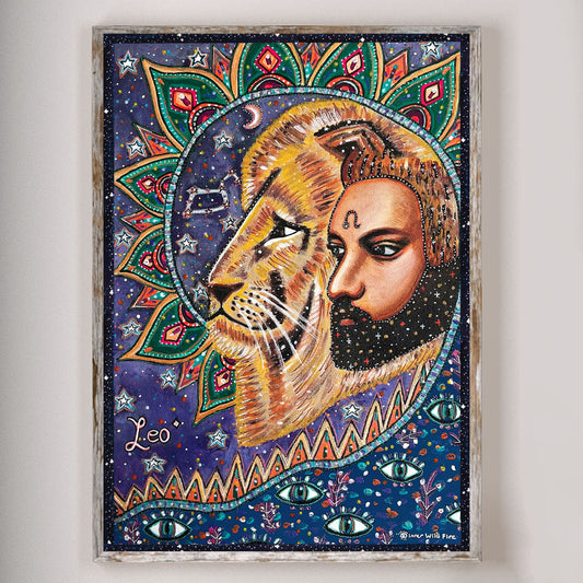 King Leo Star Sign Print | A6, A5, A4 & A3 Size