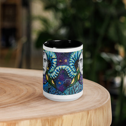 Aries Star Sign Mug | Choice of Blue or Black Inside
