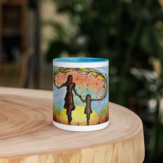 Mum & Me Mug | Choice of Black, Orange, Blue or Yellow Inside