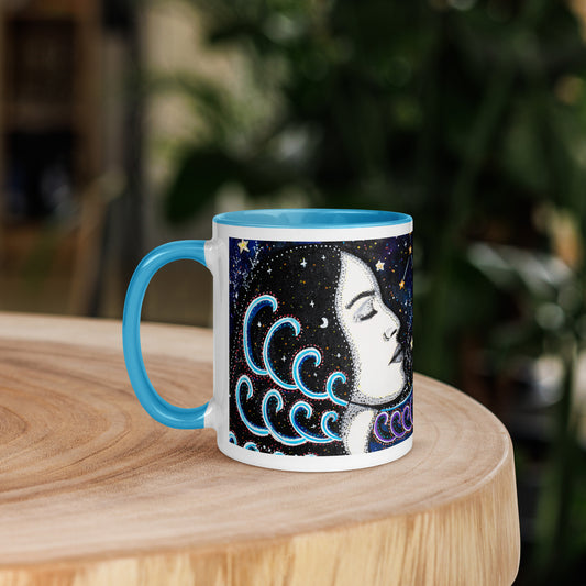 Cancer Star Sign Mug | Choice of Blue or Black Inside