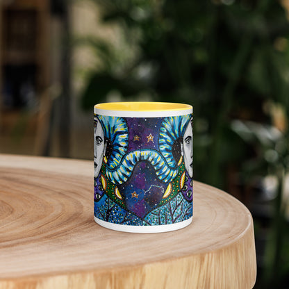 Aries Star Sign Mug | Choice of Blue or Black Inside