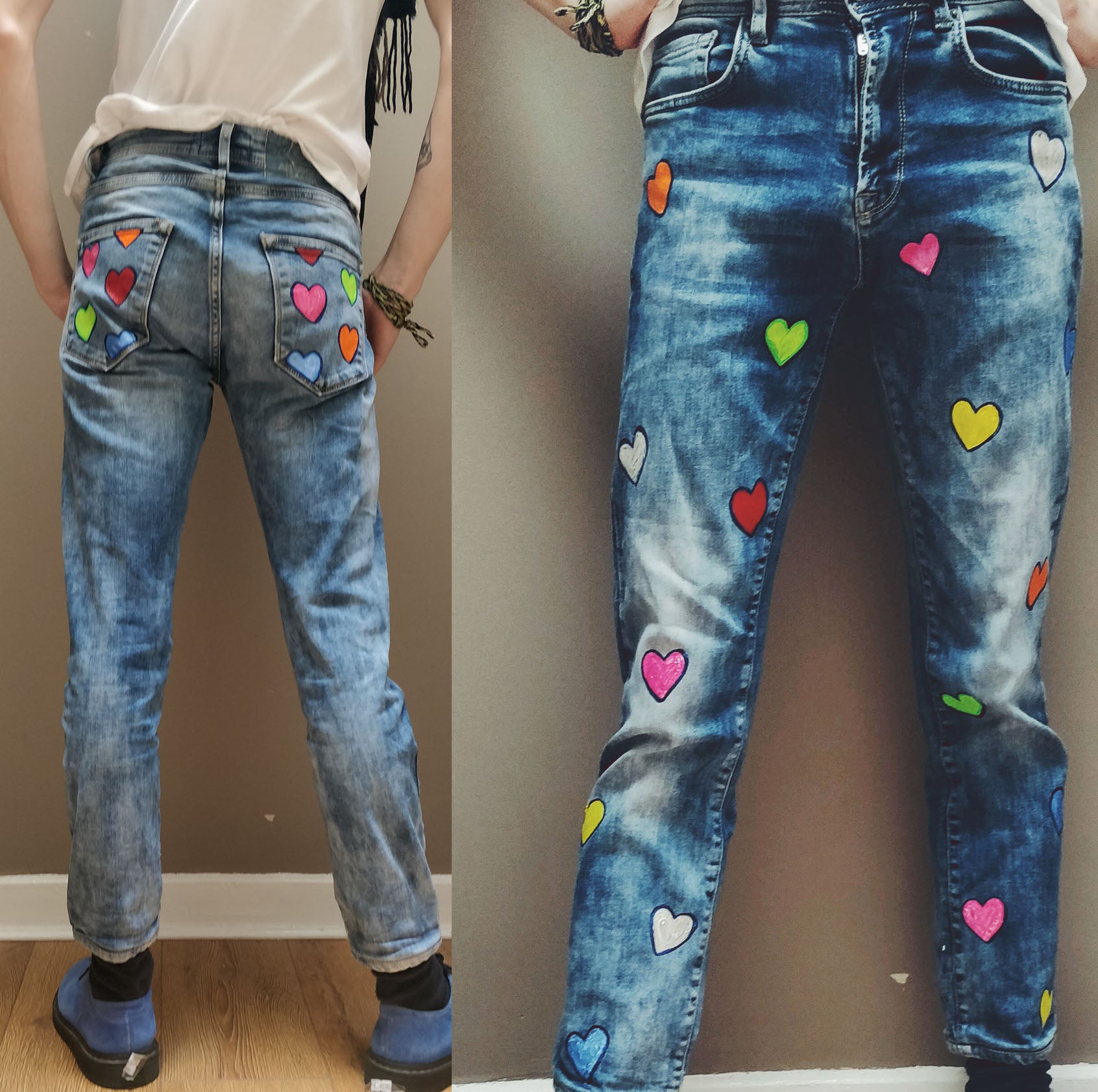 Custom Hand-Painted Denim Jeans (You Supply The Jeans)