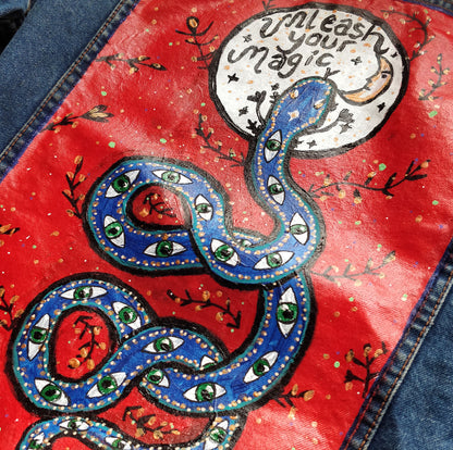 Custom Hand-Painted Denim Jacket