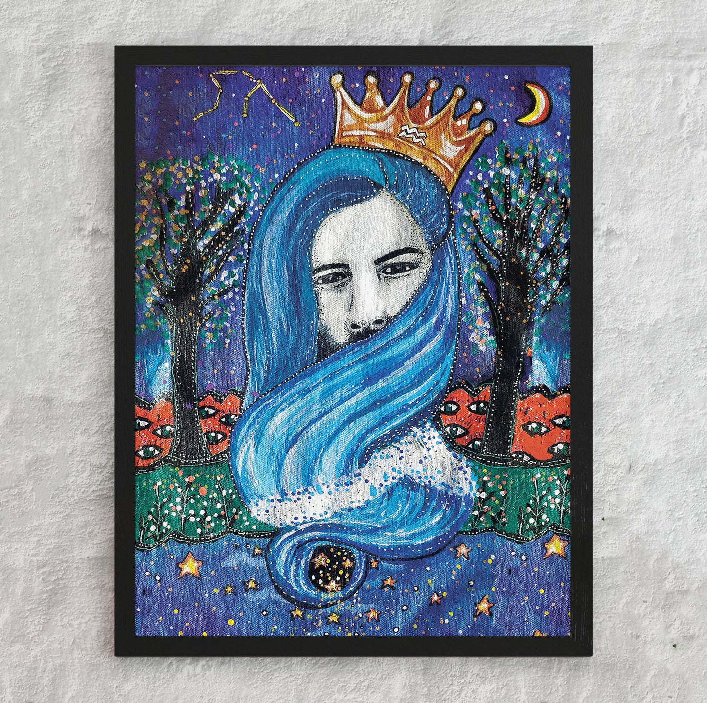 Aquarius Star Sign Print | A5 & A4 Size or Digital Download