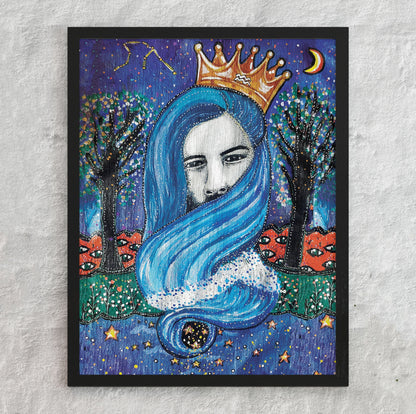 Aquarius Star Sign Print | A5 & A4 Size or Digital Download