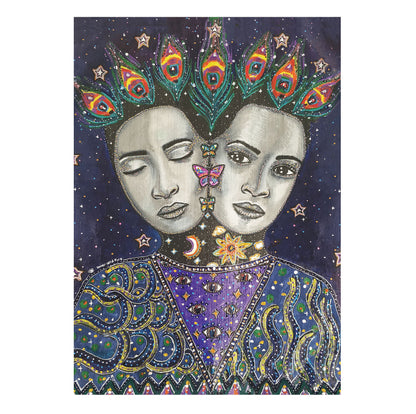 Gemini Star Sign Print | A5 & A4 Size or Digital Download