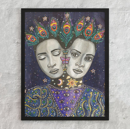 Gemini Star Sign Print | A5 & A4 Size or Digital Download