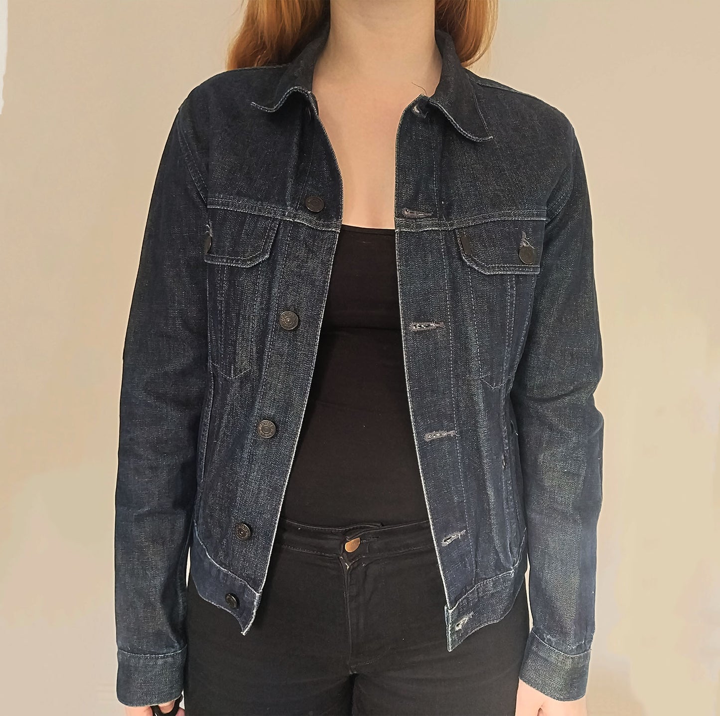 SOLD Leo Female Hand Painted One Of A Kind Denim Jacket