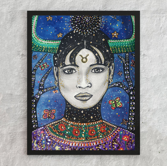 Taurus Star Sign Print | A5 & A4 Size or Digital Download